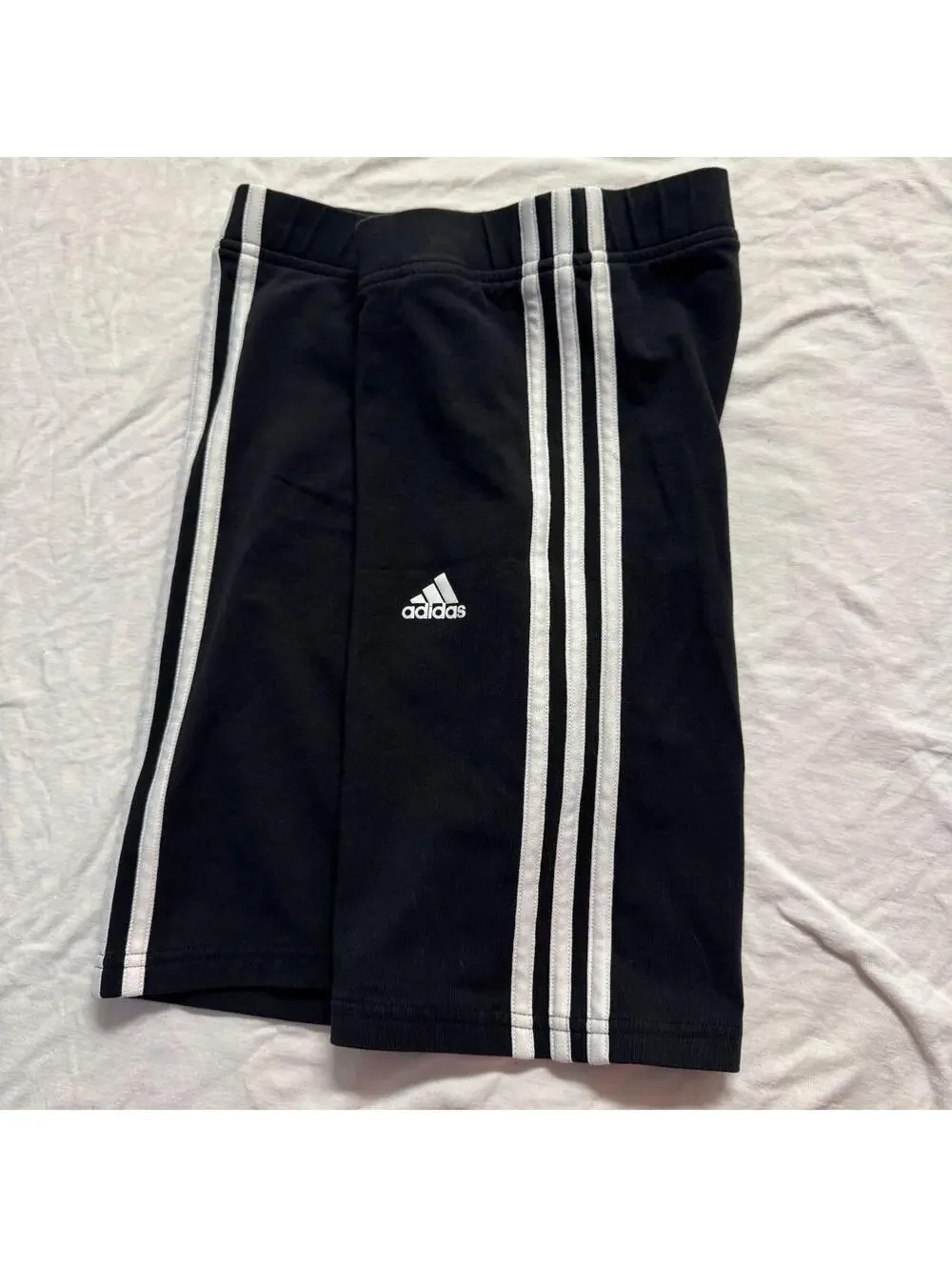 adidas women's athletic biker shorts black classic 3‑Stripe Size M